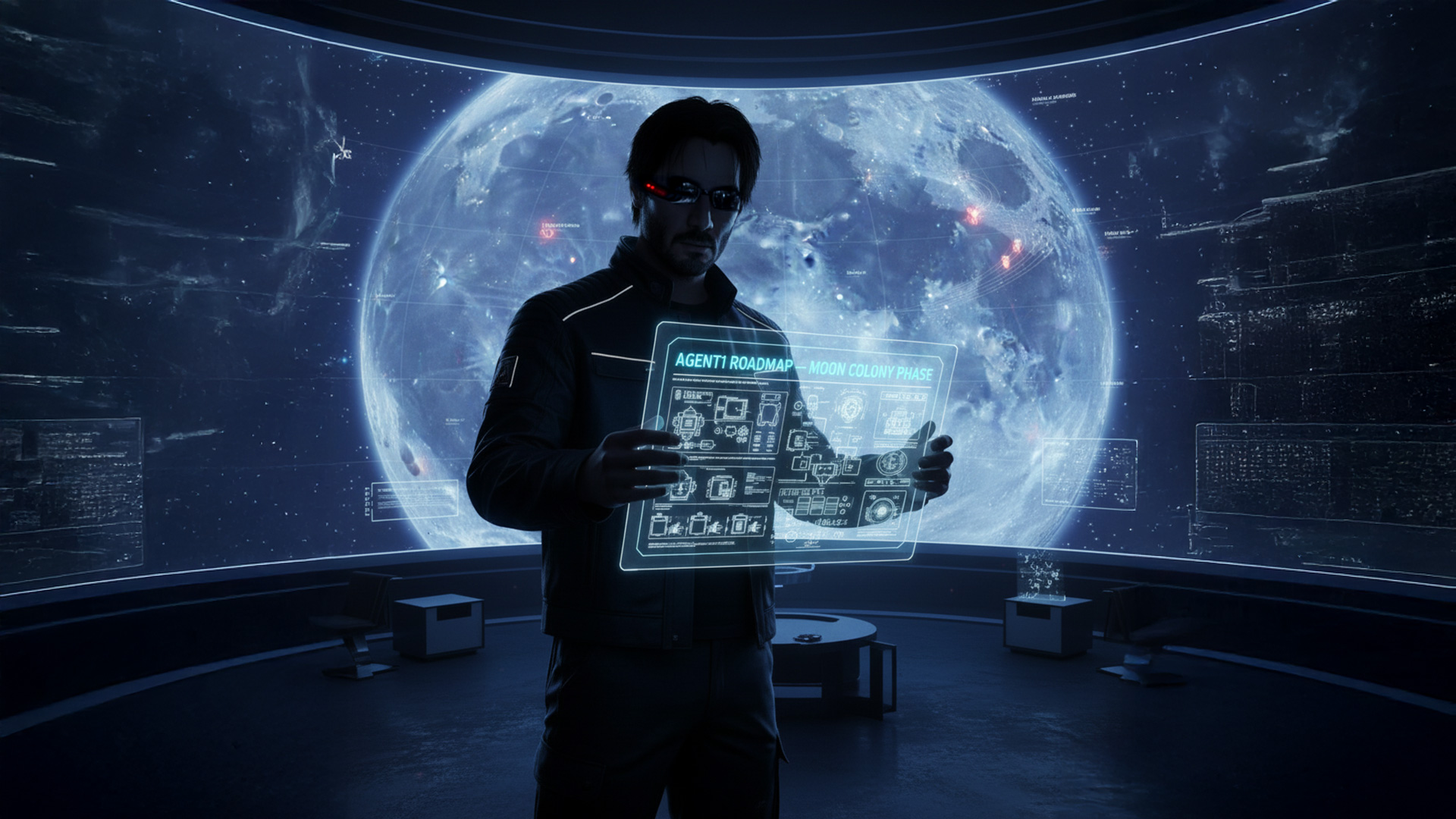 Panel 04: Mr. J with Lunar Blueprint